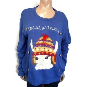 Ugly Christmas Sweater Falala Llama Jingle Bells